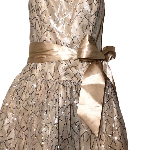 Jessica McClintock Dress Size 7 HOCO Sparkle MIDI Party Feminine Coquette 2000s - Picture 5 of 10